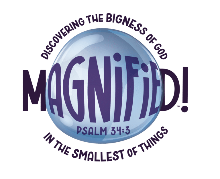 Magnified VBS 2025 logo for Kennesaw First – Discovering the Bigness of God in the Smallest of Things from Psalm 34:3