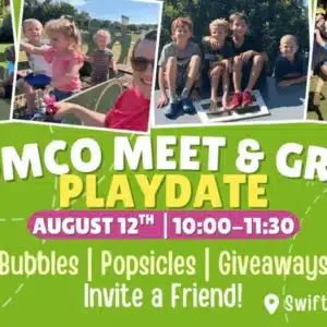 Moms and children enjoying the MomCo Meet & Greet Kennesaw playdate at Swift Cantrell Park
